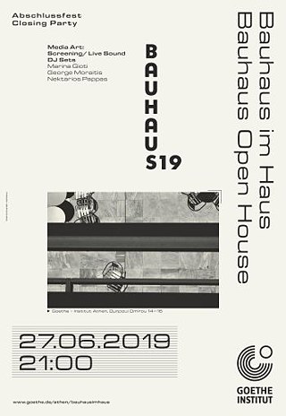 Bauhaus Im Haus – Closing Party Poster © @ mnpdesign.gr Bauhaus Im Haus – Closing Party Poster
