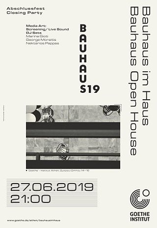 Bauhaus Im Haus – Closing Party Poster &copy; @ mnpdesign.gr Bauhaus Im Haus – Closing Party Poster