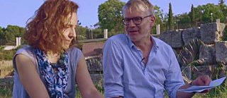 Η Μαρία Τοπάλη και ο Durs Grünbein 