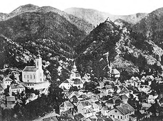 Panorama von Srebrenica zu Beginn des 20. Jahrhunderts