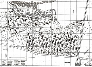 Crtež planiranog naselja Junkers u Dessauu, 1932. 