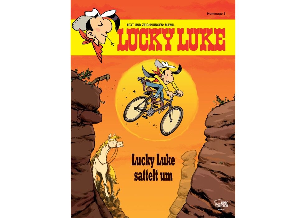 Stalen ros in plaats van Jolly Jumper: de Berlijnse tekenaar Mawil mocht de Belgische Cowboy Lucky Luke opnieuw interpreteren.