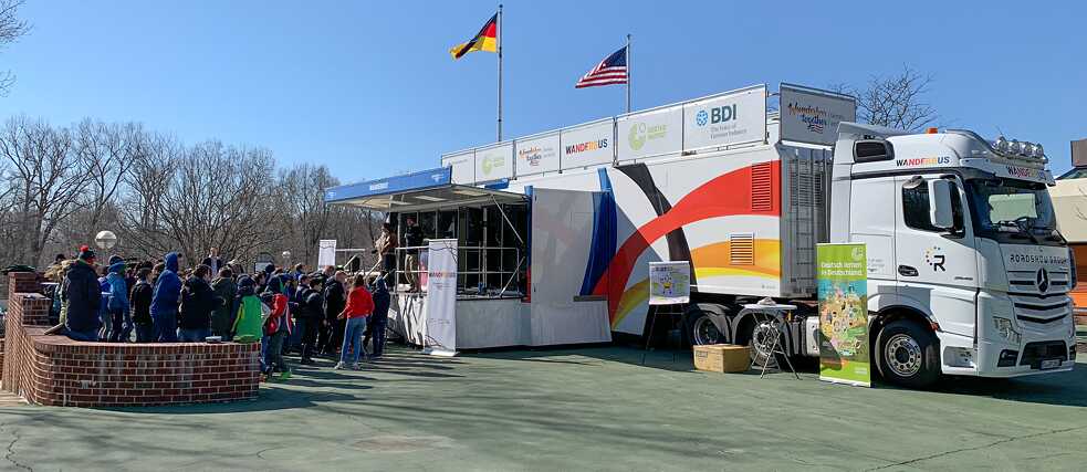 The “WanderbUS” is presently travelling American highways