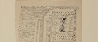 Paul Klee Teppich (Kelim), 1927 Tusche auf geripptem Papier auf Papier 23 x 30,2 cm 