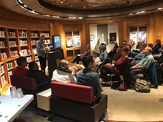 Curator Jim Van Buskirk presents the local part of the exhibition, which explores the 100 years of rich and varied queer history of Stonewall riots in San Francisco