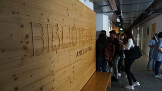 Die deutschen Schüler*innen lernen die beiden Schulen in Leiria kennen