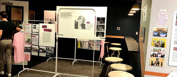 The exhibit on opening night.