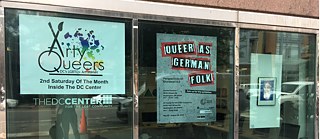 Exhibit poster at our partner space, The DC Center for the LGBT Community.