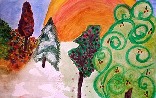 Nur eines der zahlreichen künstlerischen Werke unserer Schüler*innen, die die zahlreichen Texte der ersten Ausgabe illustrieren sollen.