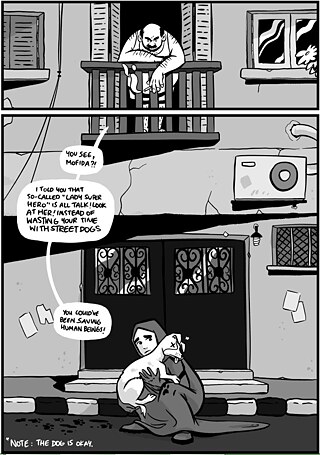 Deena Mohamed is an Egyptian illustrator and designer. She started making comics at 18 with her webcomic Qahera, about a female visibly Muslim superhero that addresses social issues. Her debut graphic novel, Shubeik Lubeik, won the Grand Prize at the Cairo Comix Festival and is currently published in Arabic by Dar el-Mahrousa. 