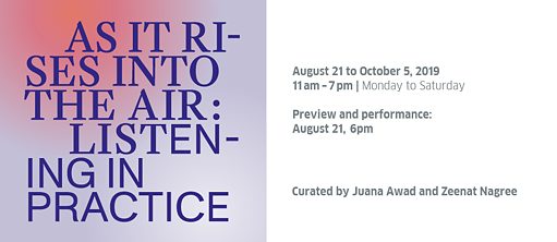 as it rises into the air: listening in practice