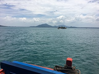 Während der Überfahrt