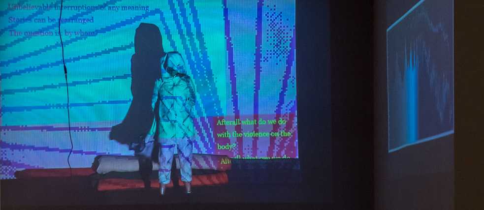 The two channel video and sound installation Somatic TaleOhrZ 1, 2019, by Vassiliea Stylianidou