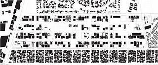 Figure Ground Map showing informal structures in Marlboro South bordering Alexandra Township. Image by 26’10 south Architects, based on mapping undertaken by students from the University of Johannesburg