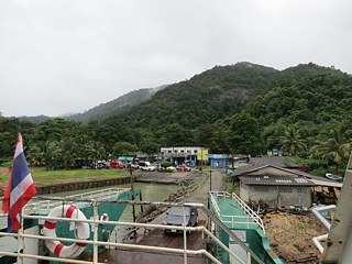 Letztes Bild von der Insel bei der Abfahrt mit der Fähre zurück zum Festland