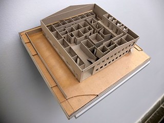 Model of one of the informally settled warehouses made by architecture students from the University of Johannesburg. 