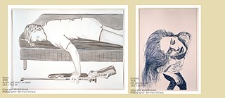 Rosemarie Trockel. Siesta, 2000. Acrylfarbe und Bleistift auf Papier