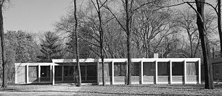 Ludwig Mies van der Rohe, McCormick house view of front exterior, 1950s