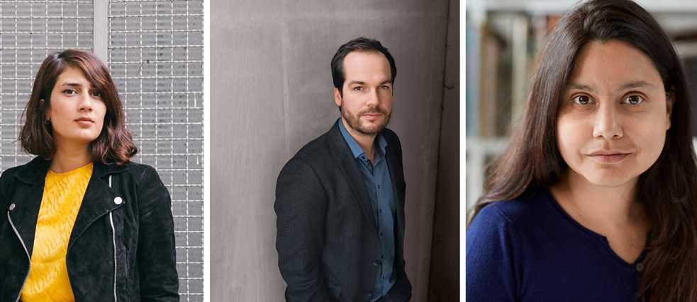 Les Deutschlands: „Eure Heimat ist unser Albtraum“, v.l.n.r.: Fatma Aydemir, Max Czollek, Mithu Sanyal | Foto: v.l.n.r. Valerie Siba Rousparast, Peter Andreas Hassiepen, Regentaucher