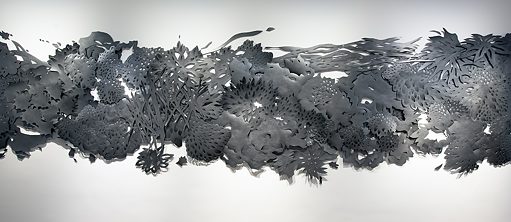 Andreas Kocks, Exile From Paradise, 2018, Graphit auf Aquarellpapier, 220 x 690 x 6 cm