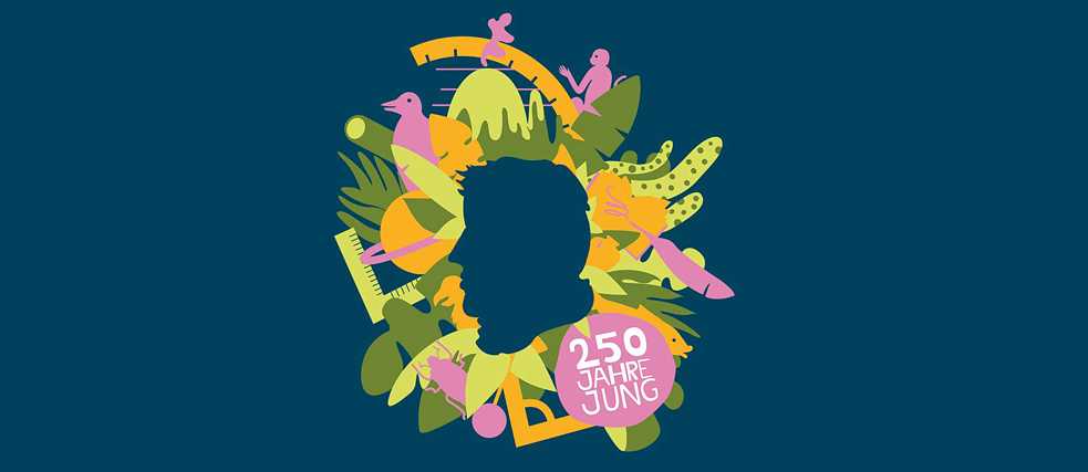 The official logo of the anniversary event “Still young at 250 Years!”