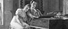 Fanny (1805-1847) und Felix (1809-1847) Mendelssohn ca. 1825