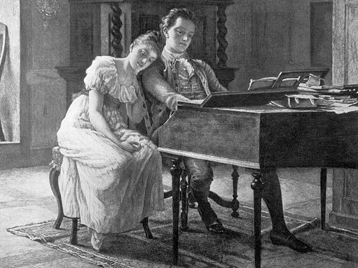 Fanny (1805-1847) und Felix (1809-1847) Mendelssohn ca. 1825