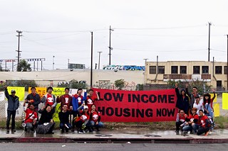 Participants at the "Chinatown Is Not For Sale" march in Los Angeles, Mai 2019  