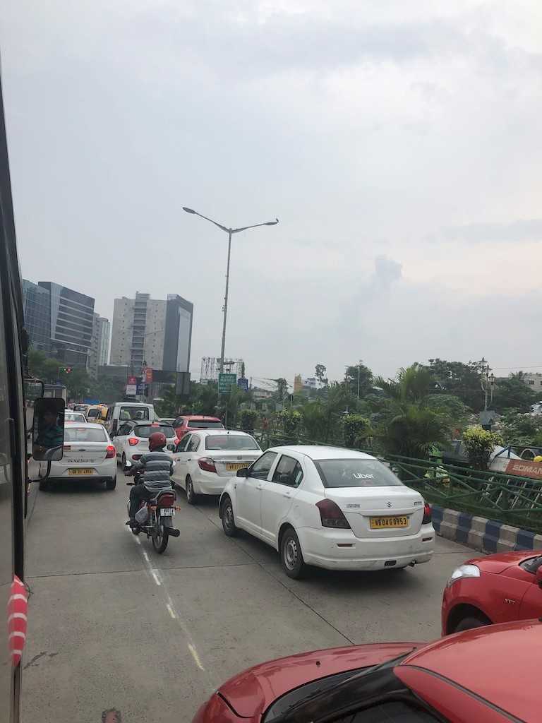 Volle Straßen in Kolkata 