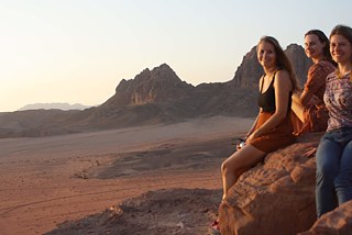 Aileen, Darcy und ich in Wadi Rum