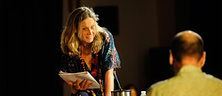 Foto aus der Inszenierung von 'Das Haus auf Monkey Island' Goethe-Institut Madrid