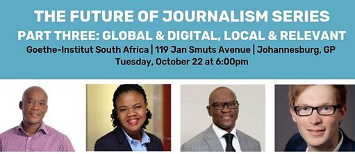 Event details and penalists for the Event Future of Journalism Part 3