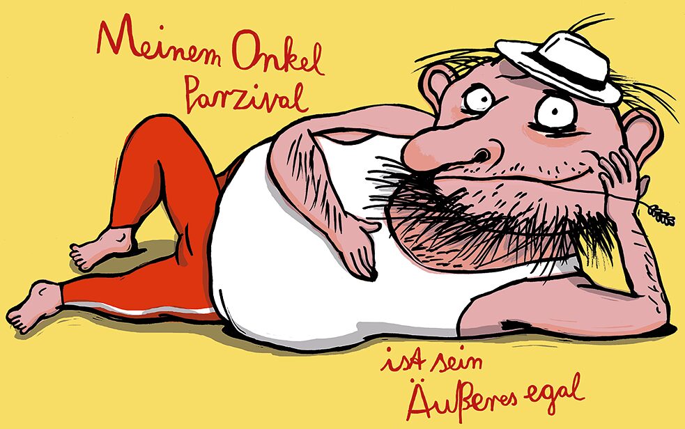 "Mein Onkel Parzival" Illustration von Nadia Budde.