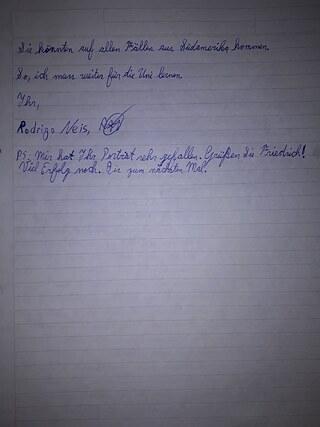 La carta de Rodrígo Agustín Neis III