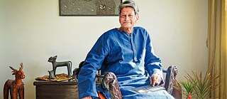 Kiran Nagarkar in seinem Zuhause in Mumbai.