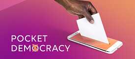 Das offizielle Logo der Veranstaltung „Pocket Democracy“ 