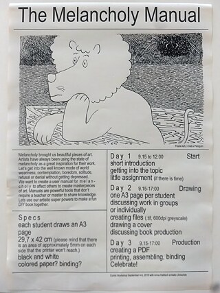 Aufgabenverteilung für das Handbuch der Melancholie, Illustration Fred Ash