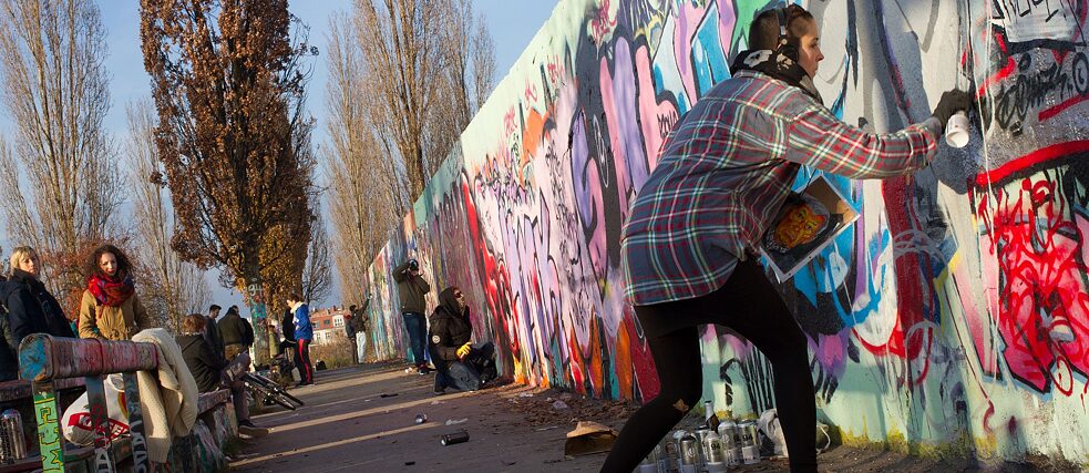 Ein Stück Mauer am Mauerpark