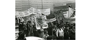 Manifestación en el Alexanderplatz, 4 de noviembre de 1989 en Berlín