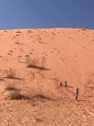Sandboarding in Wadi Rum