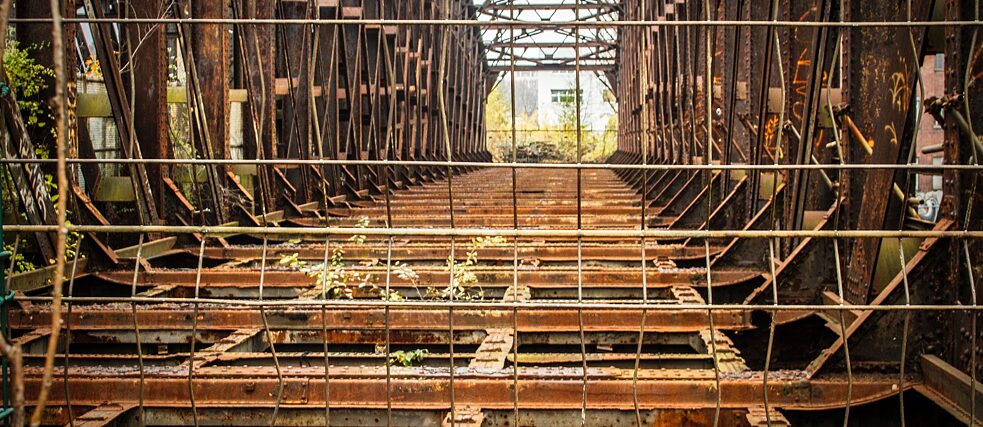 Verlassene Bahngleise, Park auf dem Nordbahnhof