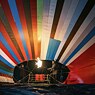 A hot air balloon is prepared for flight in German film "Balloon"