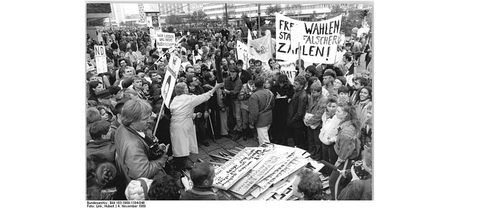 Maniféstation à Berlin le 4 novembre 1989