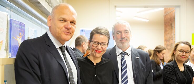 Johannes Ebert, Marina May, Goethe-Institut  Regionalleiter Nordamerika Andreas Ströhl, Michelle Müntefering