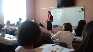 Eine meiner Deutschklassen und ich