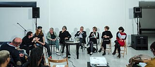 Teilnehmmer*innen an dem Symposium Modern Woman / Architect in der Nationalgalerie Prag.