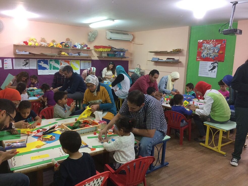 Laternenbasteln im Kindergarten