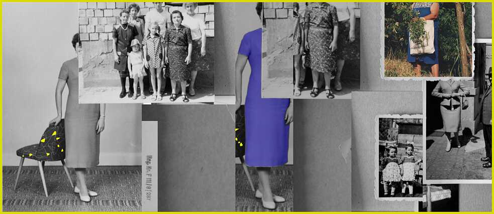 Schürze und Hauskleid