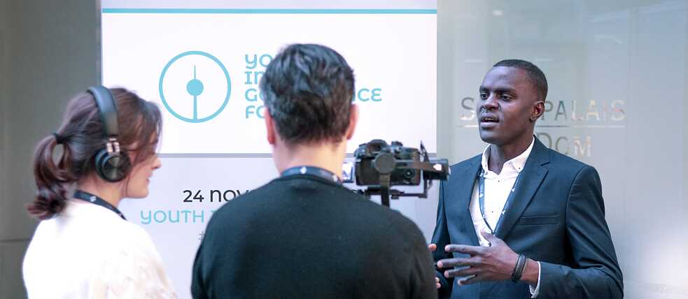 One of the participants during an interview in Berlin 