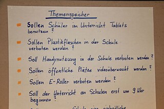 Mögliche Debattierthemen